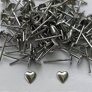 BRINCO EM AÇO INOXIDÁVEL - BRINCO DE PINO CORAÇÃO 4MM - COMPOSIÇÃO: AÇO INOXIDÁVEL - (AÇO1633)ACBR000243