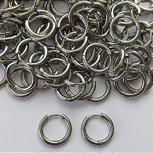 BRINCO EM AÇO INOXIDÁVEL - BRINCO DE ARGOLA COM TRAVA 16MM - COMPOSIÇÃO: AÇO INOXIDÁVEL - (AÇO1772) ACBR000300