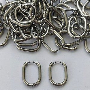 BRINCO EM AÇO INOXIDÁVEL- BRINCO DE ARGOLA COM TRAVA 14MM - COMPOSIÇÃO: AÇO INOXIDÁVEL - (AÇO1777) ACBR000305