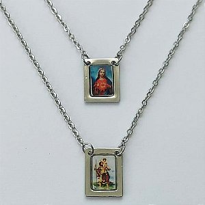 ESCAPULÁRIO EM AÇO INOXIDÁVEL - ESCAPULÁRIO SÃO CRISTOVÃO - TAMANHO: 60CM - COMPOSIÇÃO: AÇO INOXIDÁVEL - (AÇO1874) ACES000092