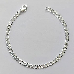 PULSEIRA FOLHEADA A PRATA COM 50 MILÉSIMOS  + VERNIZ DIAMOND PULSEIRA 3X1 18CM LARGURA 3MM (PRA297) PRPS001150