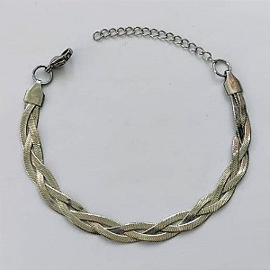 PULSEIRA EM AÇO INOXIDÁVEL- PULSEIRA ENTRELAÇADAS LACRAIA - TAMANHO: 14CM - COMPOSIÇÃO: AÇO INOXIDÁVEL - (AÇO2036) ACPS000703