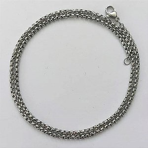 CORRENTE EM AÇO INOXIDAVEL (ACO26) - CORRENTE LARGURA 2MM - TAMANHO: 70CM - FECHO LAGOSTA - (AÇO2041) ACCR000182