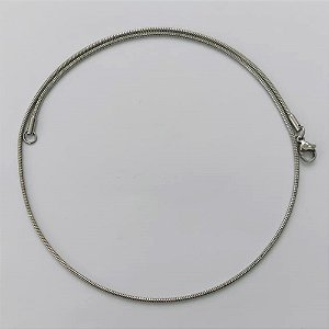 CORRENTE EM AÇO INOXIDÁVEL - CORRENTE RABO DE RATO 45CM - LARGURA 1MM - FECHO LAGOSTA - COMPOSIÇÃO: AÇO INOXIDÁVEL (AÇO2051) ACCR000186