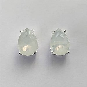 BRINCO FOLHEADA A PRATA COM 50 MILÉSIMOS + VERNIZ DIAMOND - BRINCO DE PINO BASE ALTA FUSÃO BRANCO 10X14MM (PRA458) PRBR001215