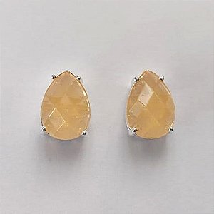 BRINCO FOLHEADA A PRATA COM 50 MILÉSIMOS + VERNIZ DIAMOND - BRINCO DE PINO BASE ALTA FUSÃO LARANJA 10X14MM (PRA460) PRBR001217