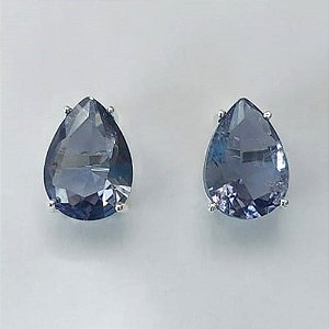 BRINCO FOLHEADA A PRATA COM 50 MILÉSIMOS + VERNIZ DIAMOND - BRINCO DE PINO BASE ALTA FUSÃO LILÁS 10X14MM (PRA475) PRBR001230