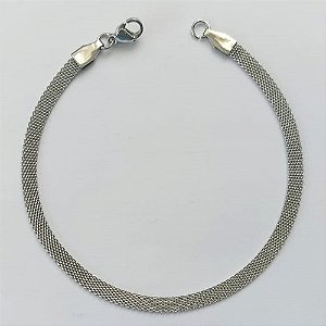 PULSEIRA EM AÇO INOXIDÁVEL ESTILO CINTA FLEXÍVEL -  TAMANHO 19CM - - FECHO LAGOSTA - COMPOSIÇÃO: AÇO INOXIDÁVEL -  (AÇO2052) ACPS000707