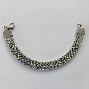 PULSEIRA EM AÇO INOXIDÁVEL - LARGURA 11MM  TAMANHO 19CM - FECHO LAGOSTA - COMPOSIÇÃO: AÇO INOXIDÁVEL -  (AÇO2055) ACPS000710