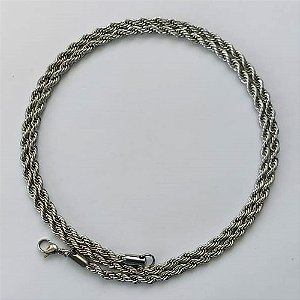 CORRENTE EM AÇO INOXIDÁVEL - CORRENTE CORDÃO BAIANO - LARGURA 3MM  TAMANHO 70CM - FECHO LAGOSTA - COMPOSIÇÃO: AÇO INOXIDÁVEL (AÇO2057) ACCR000187