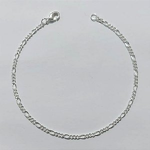 PULSEIRA FOLHEADA A PRATA COM 50 MILÉSIMOS + VERNIZ DIAMOND - PULSEIRA 3X1 LARGURA 1MM TAMANHO: 20CM + FECHO LAGOSTA PRPS001160