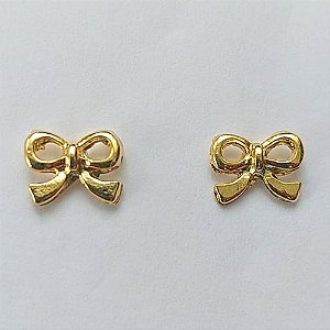 BRINCO FOLHEADO A OURO - BANHADO COM 5 MILÉSIMOS + VERNIZ DIAMOND -  BRINCO DE PINO LAÇO 9MM - (OURO330)  OUBR000245