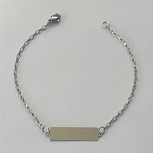 PULSEIRA EM AÇO INOXIDÁVEL - (AÇO12) - PULSEIRA CHAPINHA LISA 26MM TAMANHO 18CM - LARGURA 6MM - FECHO LAGOSTA - COMPOSIÇÃO: AÇO INOXIDÁVEL - (AÇO2122) ACPS000713