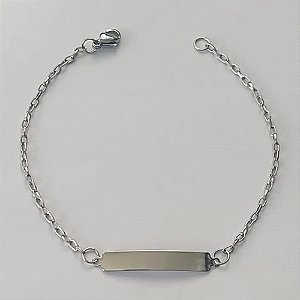 PULSEIRA EM AÇO INOXIDÁVEL - (AÇO12) - PULSEIRA CHAPINHA LISA 30MM TAMANHO 18CM - LARGURA 4MM - FECHO LAGOSTA - COMPOSIÇÃO: AÇO INOXIDÁVEL - (AÇO2123) ACPS000714