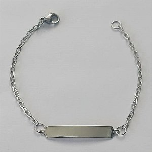 PULSEIRA EM AÇO INOXIDÁVEL- (ACO12) - PULSEIRA CHAPINHA LISA 30MM TAMANHO 14CM - LARGURA 4MM - FECHO LAGOSTA - COMPOSIÇÃO: AÇO INOXIDÁVEL - (AÇO2126) ACPS000717