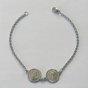 PULSEIRA EM AÇO INOXIDÁVEL- (BCL33) - PULSEIRA DSÃO BENTO 12MM TAMANHO 18CM  - FECHO LAGOSTA - COMPOSIÇÃO: AÇO INOXIDÁVEL - (AÇO2131) ACPS000722