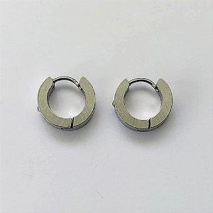BRINCO EM AÇO INOXIDÁVEL - BRINCO ARGOLA COM STRASS 13MM - COMPOSIÇÃO: AÇO INOXIDÁVEL (AÇO2153) ACBR000412