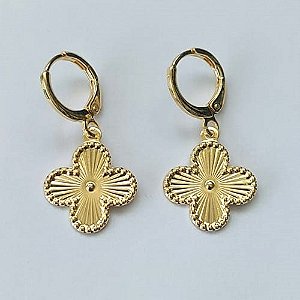 BRINCO FOLHEADO A OURO - BANHADO COM 5 MILÉSIMOS + VERNIZ DIAMOND - BRINCO DE ARGOLA DE PRESSÃO 11MM - (OURO899)OUBR000435