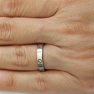 ANEL EM AÇO INOXIDÁVEL 316L ANEL ESTILO CARTIER LARGURA 3.7MM (VALOR UNITÁRIO) ACAN000038