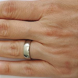 ALIANÇA EM AÇO INOXIDÁVEL 316L LISA LARGURA 5.5MM (VALOR UNITÁRIO) ACAL000031