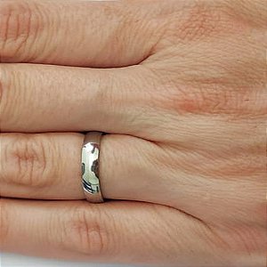 ALIANÇA EM AÇO INOXIDÁVEL 316L LISA LARGURA 3,8MM (VALOR UNITÁRIO) ACAL000032