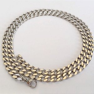 CORRENTE EM AÇO INOXIDÁVEL - CORRENTE 70CM COM FECHO LAGOSTA - LARGURA 5.2MM - (AÇO18) (AÇO2296) ACCR000199