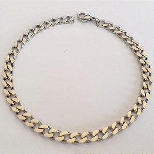 PULSEIRA EM AÇO INOXIDÁVEL - PULSEURA 18CM COM FECHO LAGOSTA - LARGURA 5.2MM - (AÇO18) ACPS000726