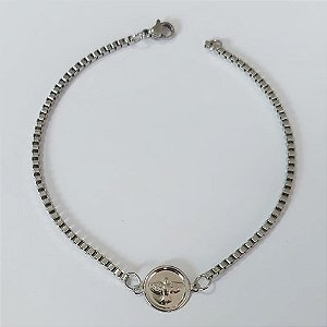 PULSEIRA EM AÇO INOXIDÁVEL - (ACO1035) - PULSEIRA ESPÍRITO SANTO 11MM TAMANHO 18CM - FECHO LAGOSTA - COMPOSIÇÃO: AÇO INOXIDÁVEL - (AÇO2344) ACPS000731