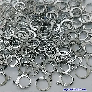 ACESSÓRIO EM AÇO INOXIDÁVEL 316L - ARGOLA DE PRESSÃO (TRANQUETA) - 12MM- COMPOSIÇÃO 100% AÇO INOXIDÁVEL - (AÇO000990) ACAC000046