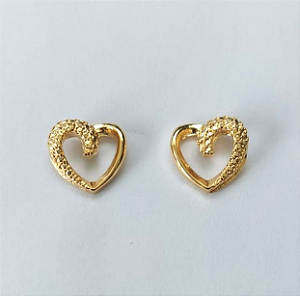 BRINCO FOLHEADO A OURO - BANHADO COM 5 MILÉSIMOS + VERNIZ DIAMOND - BRINCO DE PINO - 10MM - (OURO616)OUBR000469