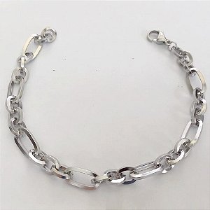 PULSEIRA EM AÇO INOXIDÁVEL - (BCOL068) - PULSEIRA TAMANHO 25CM - FECHO LAGOSTA - COMPOSIÇÃO: AÇO INOXIDÁVEL - ACPS000739