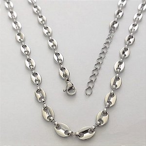 SHOCKER EM AÇO INOXIDÁVEL - CORRENTE 40CM COM FECHO LAGOSTA + EXTENSOR - LARGURA 5MM - (BCOL067) ACSH000002