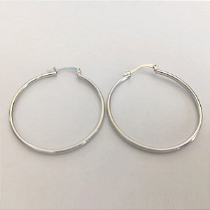 BRINCO EM AÇO INOXIDÁVEL - BRINCO DE ARGOLA 3,5CM LASRGURA 2MM- COMPOSIÇÃO: AÇO INOXIDÁVEL - ACBR000473