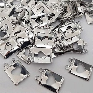 ACESSÓRIO EM AÇO INOXIDÁVEL - ACESSÓRIO PARA ESCAPULÁRIO CORAÇÃO VAZADO 9X11MM - (AÇO0323) ACAC000053