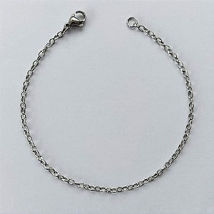 PULSEIRA EM AÇO INOXIDÁVEL - (ACO08) TAMANHO 21CM - LARGURA 2,2MM - FECHO LAGOSTA - COMPOSIÇÃO: AÇO INOXIDÁVEL - (AÇO1091)- ACPS000756