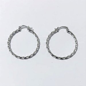 BRINCO EM AÇO INOXIDÁVEL - BRINCO ARGOLA TORCIDA 2,5X35MM (ARGI0209) - COMPOSIÇÃO: AÇO INOXIDÁVEL - (AÇO2234)- ACBR000509