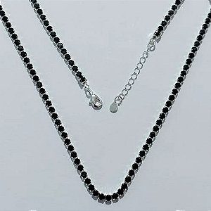 SHOCKER FOLHEADA A PRATA COM 50 MILÉSIMOS + VERNIZ DIAMOND - SHOCKER 40CM RIVIERA COM PEDRAS PRETAS - PRSH000183