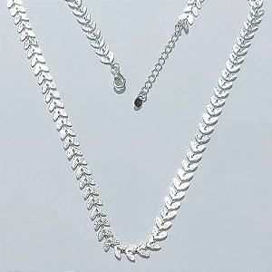 SHOCKER FOLHEADA A PRATA COM 50 MILÉSIMOS + VERNIZ DIAMOND - SHOCKER 38CM ESCAMAS DESENHADAS + EXTENSOR - PRSH000184