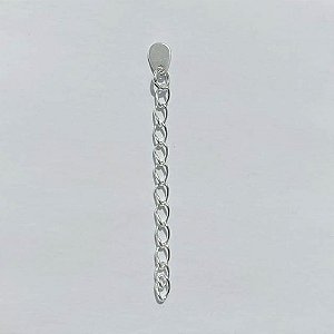 ACESSÓRIO EXTENSOR 3,5CM FOLHEADO A PRATA 50 MILÉSSIMOS + VERNIZ DIAMOND PRAC000001