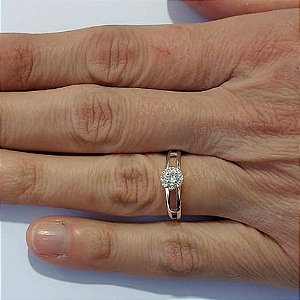 ANEL FOLHEADO A PRATA COM 50 MILÉSIMOS + VERNIZ DIAMOND COM MICRO ZIRCÔNIAS PRAN000090