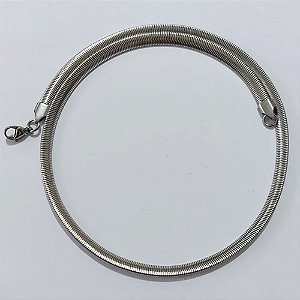 CORRENTE EM AÇO INOXIDÁVEL - CORRENTE LACRAIA 45CM LARGURA 4MM - FECHO LAGOSTA - ACCR000236