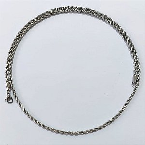 CORRENTE EM AÇO INOXIDÁVEL - CORRENTE 55CM CORDÃO BAIANO LARGURA 2MM - FECHO LAGOSTA - ACCR000240
