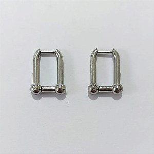 BRINCO EM AÇO INOXIDÁVEL- BRINCO ARGOLA COM TRAVA QUADRADA 12MM ACBR000551