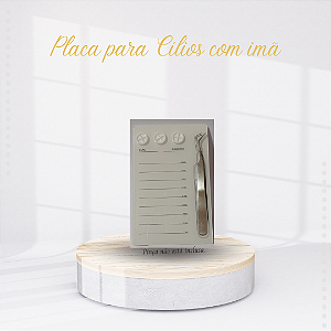Placa Suporte com Imã Para Cílios E Cola Com Marcação - Acrílica