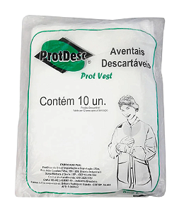 Avental  Descartável PROTEDESC C/ 10UN Branco