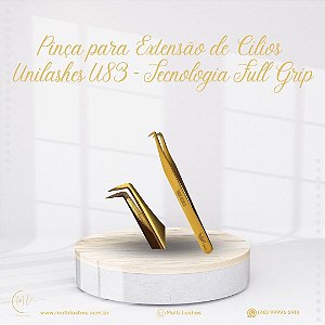 Pinça extensão de cílios UNILASHES U83 - Tecnologia Full Grip