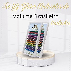 Cílios com Glitter Multicolorido 0,10 - D - D - 12