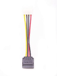 Cabo de Energia Adaptador Molex para SATA