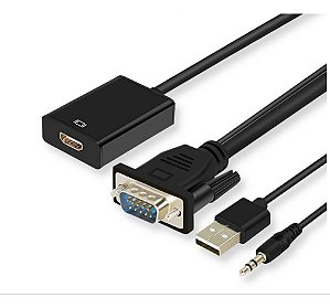 Conversor VGA para HDMI com áudio AU-11