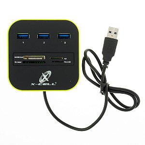 Leitor de Cartão e Hub USB 3.0 XC-HUB-8